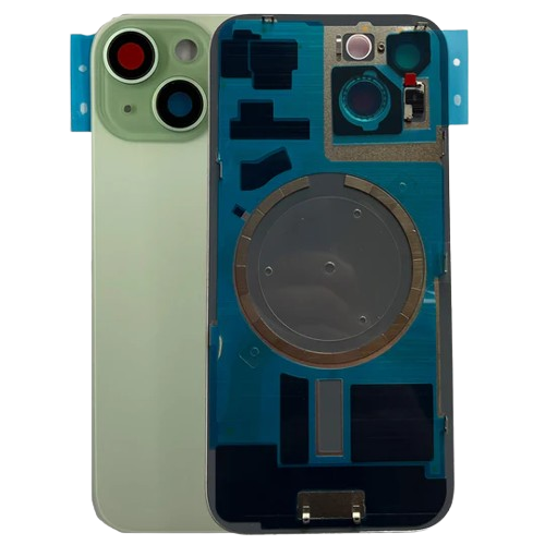 Задня кришка iPhone 15 Green (camera+frame+magnet) Original Quality (якість оригіналу)